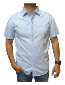 BELTIPO Ανδρικό πουκάμισο κοντομάνικο γαλάζιο με σχέδιο