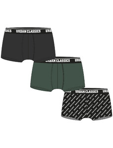 UC Men Boxer Shorts 3-Pack Darkgreen/μαύρο/επώνυμο Aop
