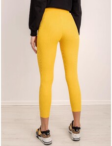 Fashionhunters BSL Κίτρινο ριγέ παντελόνι