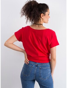 Fashionhunters Κόκκινο μπλουζάκι Emory