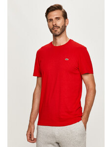 Βαμβακερό μπλουζάκι Lacoste χρώμα: κόκκινο