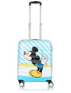 Παιδική Βαλίτσα Σκληρή Καμπίνας American Tourister Wavebreaker Disney Spinner 55 Cabin Size 85667-8624 Mickey Blue Kiss