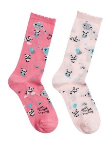 FMS Παιδικές Κάλτσες Κορίτσι Panda - Διπλό Πακέτο