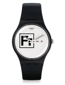 SWATCH Fritz - SUOB722 Black case, with Black Rubber Strap