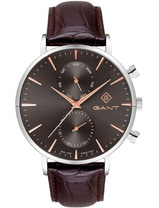 GANT Park Hill III - G121007 , Silver case with Brown Leather Strap