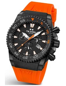 TW STEEL Ace Diver Limited Edition Chronograph - ACE404, Black case with Orange Rubber Strap