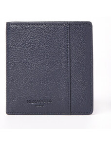 HEXAGONA Ανδρικό δερμάτινο μικρό μπλέ πορτοφόλι με RFID προστασία HDM89L - 25014-03