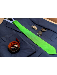 Ancient Greek Scarves Vibrant Green Silk Tie