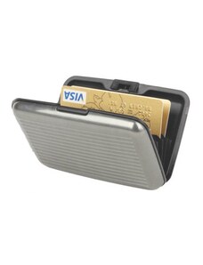 V-store Μεταλλικό Πορτοφόλι Ασφαλείας για Πιστωτικές Κάρτες με Προστασία Υποκλοπής ΓΚΡΙ