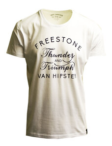 VAN HIPSTER 71641-02 Ανδρικό T-Shirt με τύπωμα - Ασπρο