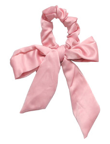 LIKEASTAR Υφασμάτινο scrunchie με μακριά ουρά - Ροζ