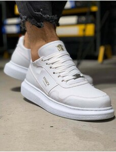 Knack Ανδρικά λευκά Sneakers με κορδόνια 0382020W