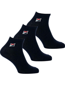 Fila unisex κάλτσες x3 μαύρες cotton 3/4 f9303-200