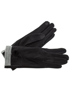 Γάντια γυναικεία ύφασμα One Size Verde 02-595-Μαύρο