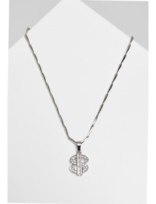 Urban Classics Accessoires Small Dollar Necklace - Silver Color