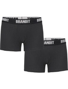 Brandit Boxershorts Logo 2er Pack Μαύρο/μαύρο