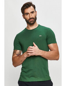 Βαμβακερό μπλουζάκι Lacoste χρώμα: πράσινο