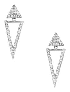 Theros Jewels Σκουλαρίκια από ασήμι 925° Πυραμίδες