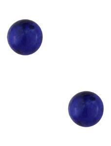 Theros Jewels Σκουλαρίκια από επιχρυσωμένο ασήμι 925° Lapis Lazuli