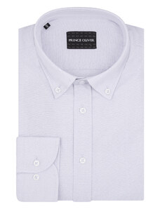 Prince Oliver Premium Quality Πουκάμισο Λευκό Button Down 100% Cotton (Modern Fit)