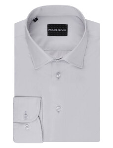 Prince Oliver Premium Quality Πουκάμισο Λευκό 100% Cotton (Modern Fit)