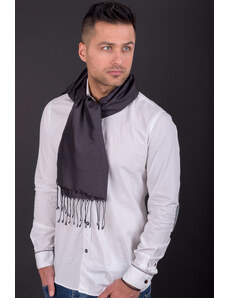 Ancient Greek Scarves Longline dark grey silk scarf