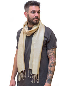 Ancient Greek Scarves Longline yellow-beige silk scarf