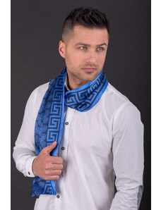Ancient Greek Scarves Electric blue long silk scarf