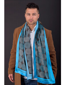 Ancient Greek Scarves Blue long silk scarf