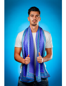 Ancient Greek Scarves Blue - purple long silk scarf