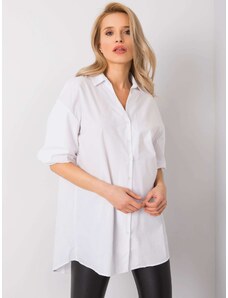 Fashionhunters RUE PARIS Λευκό πουκάμισο με διακοσμητικά μανίκια