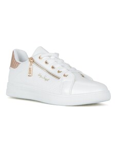 Silia D Λευκά Sneakers με Bronze Λεπτομέρειες Λευκό
