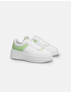 INSHOES Γυναικεία sneakers σε συνδυασμούς χρωμάτων Λευκό/Πράσινο