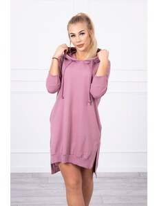 Kesi Φόρεμα με κουκούλα και μακρύτερη πλάτη σκούρο ροζ