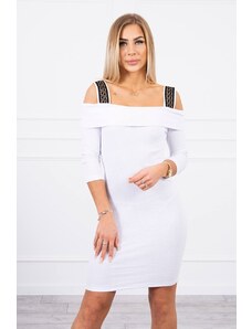 Kesi Φόρεμα με φαρδιούς ιμάντες ώμου λευκό