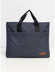 Fashionhunters Σκούρο μπλε ύφασμα τσάντα laptop