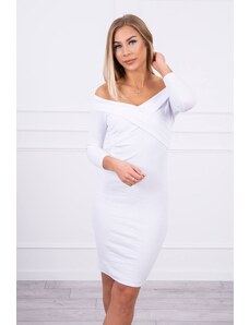 Kesi Φόρεμα με λευκό λαιμόκοψη V
