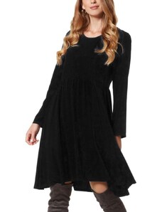 ANNA RAXEVSKY Μαύρο μακρυμάνικο φόρεμα, d20210 black, Χρώμα Μαύρο, Μέγεθος S