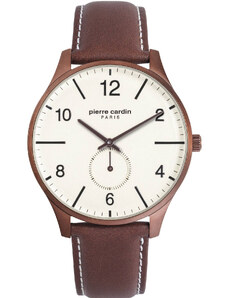 PIERRE CARDIN Mens - PC902671F119, Brown case with Brown Leather Strap