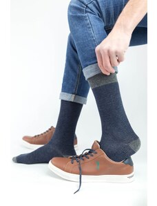 Ανδρικές casual κάλτσες Trendy TERRY Βαμβακερές Σκούρο Μπλέ