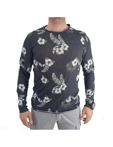 BELTIPO Ανδρικό μπλουζάκι μακρυμάνικο Floral λεπτή ύφανση