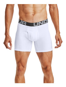 Boxer Under Armour Charged Cotton 6In 3 Pack White/ White