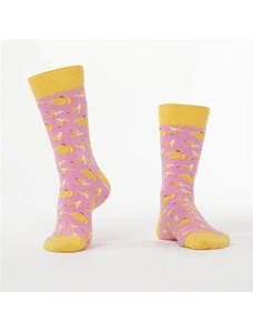FASARDI Ανδρικές ροζ κάλτσες με μπανάνες