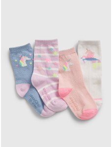 GAP Παιδικές κάλτσες μονόκερου κάλτσες, 4 ζευγάρια - Κορίτσια