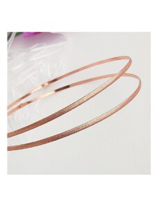 Asimenio Στέφανα Γάμου απλά ματ Rose Gold