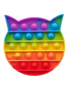 OEM XD32347 Anti Stress Fidget Bubble Pop Αγχολυτικό Παιχνίδι Γάτα RAINBOW