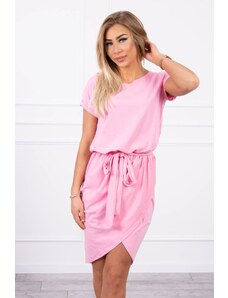 Kesi Δεμένο φόρεμα με clutch bottom ανοιχτό ροζ χρώμα