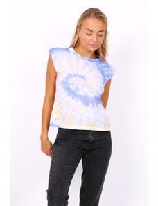 LIKEASTAR Tie dye t-shirt με βάτες - Μπλε
