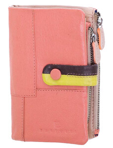 Γυναικείο δερμάτινο πορτοφόλι από μαλακό δέρμα Bartuggi 521-4079-Ροζ