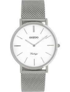 OOZOO Vintage - C9902, Silver case with Stainless Steel Bracelet